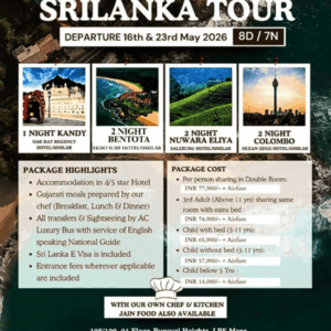 Best Sri Lanka tour in Mumbai with Indian meals and 4 star hotels